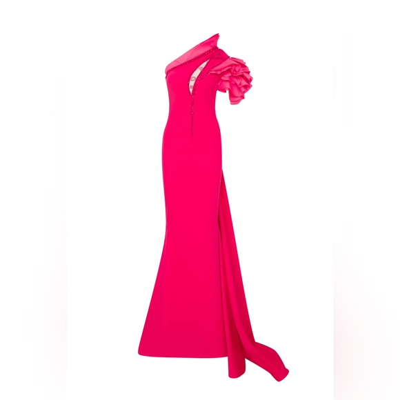 Fouad Sarkis Couture Gown in fushia worn once and dry cleaned - Picture 1 of 4